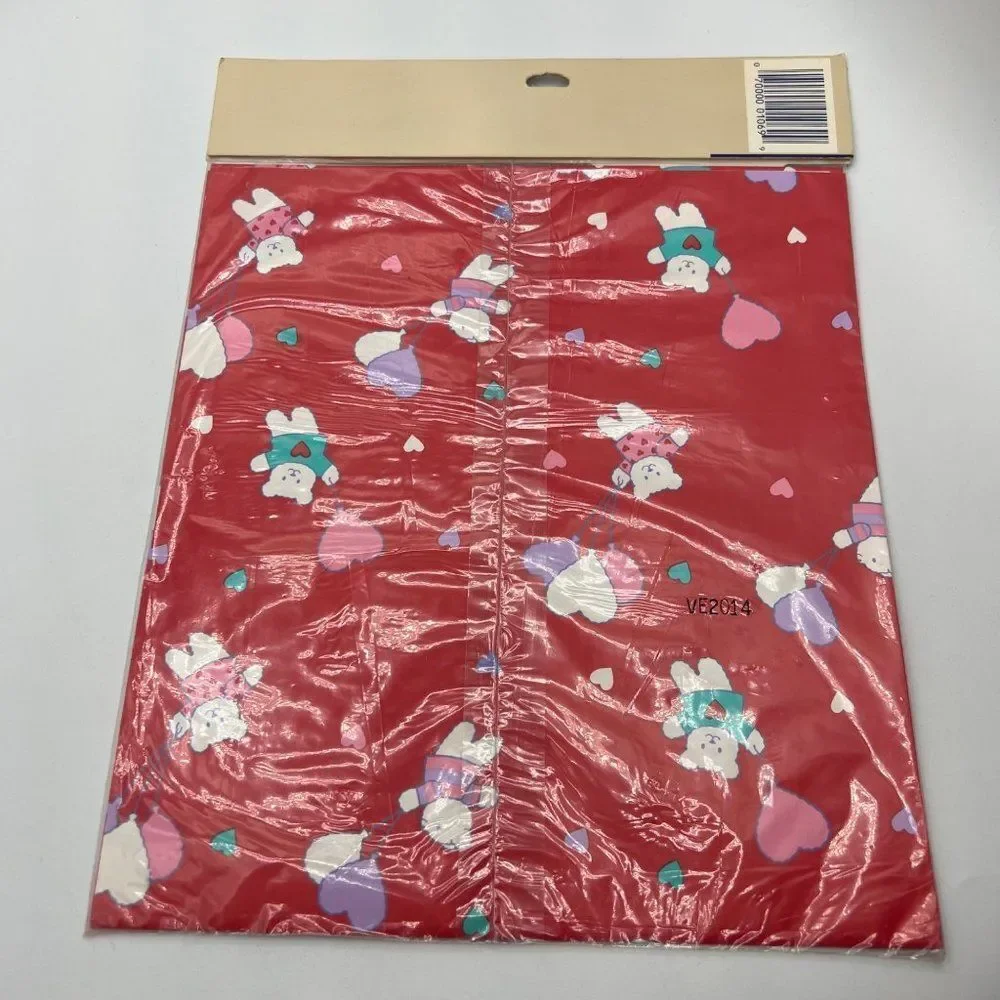 Vintage retro Hallmark Birthday Wrapping Paper Bear Heart